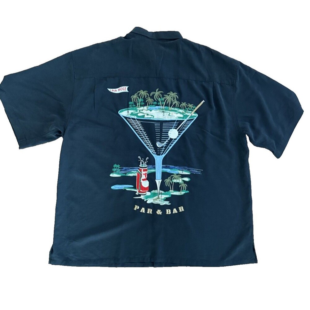Bamboo Cay Shirt Mens Size XXL 2XL Par & Bar Embroidered Logo Casual Golf Beach